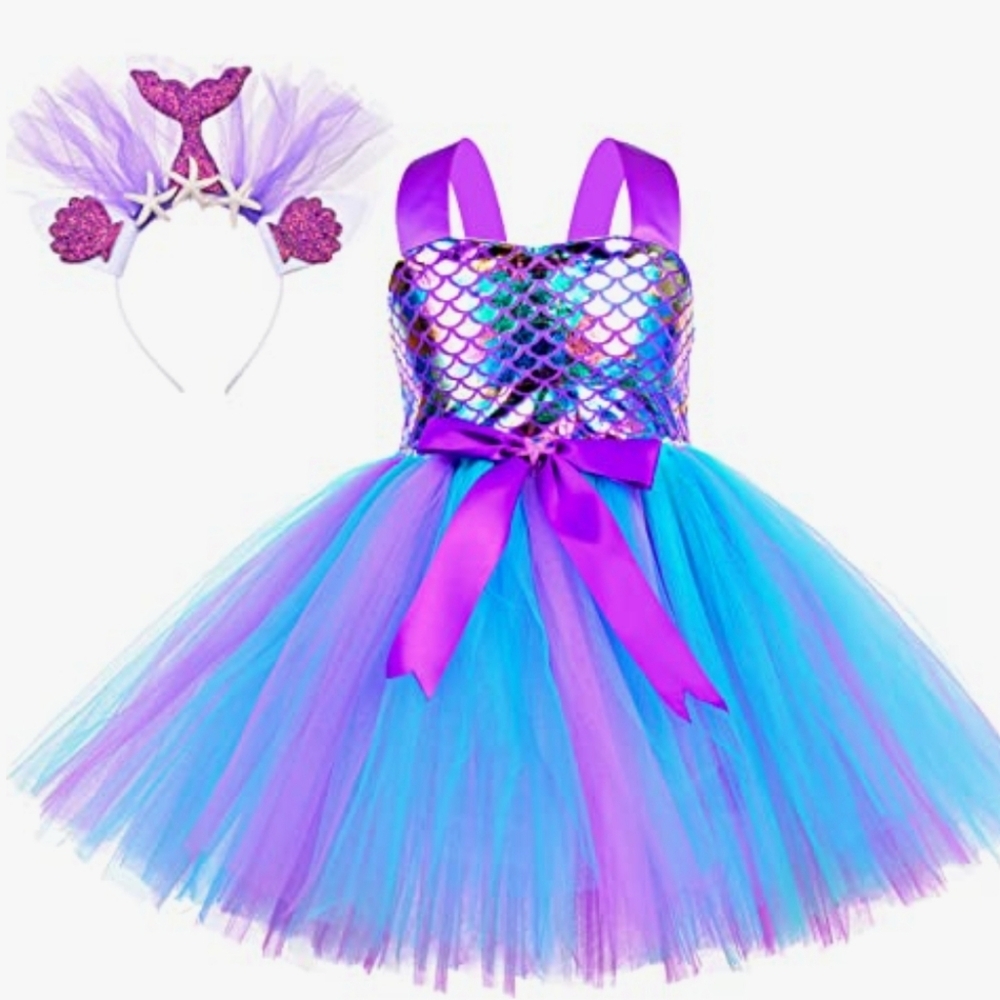Little Mermaid Tutu Dress/Costume Size 3-4T